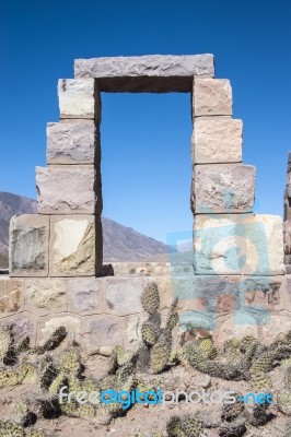 Colorful Valley Of Quebrada De Humahuaca, Central Andes Altiplan… Stock Photo