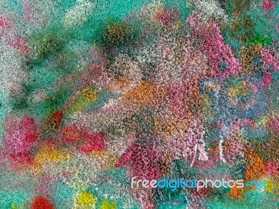 Colorful Watercolor Painting On Sponge Background Stock Photo