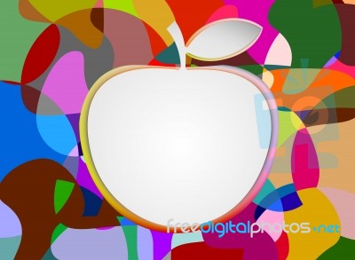 Colorful With Blank Apple Stock Image