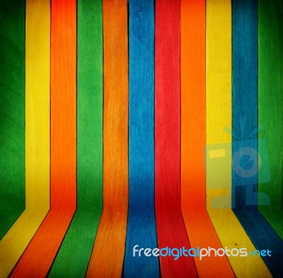 Colorful Wood Background Stock Photo