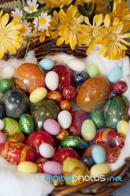 Colorfull Easter Eggs Stock Photo