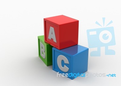 Colour Cubes Stock Image