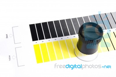 Colour Management - Loupe Stock Photo