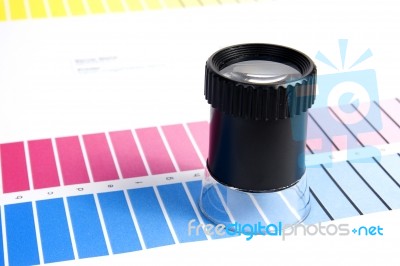 Colour Management - Loupe Stock Photo