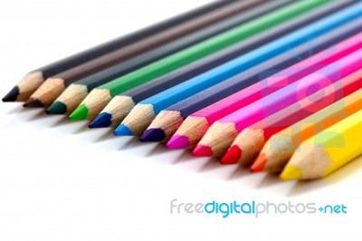 Coloured Pencils Stock Photo