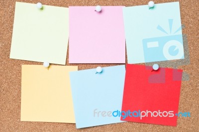 Colourful Adhesive Notes Stock Photo