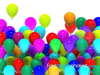 Colourful Balloons Mean Cheerful Party Or Happy Celebration Stock Image