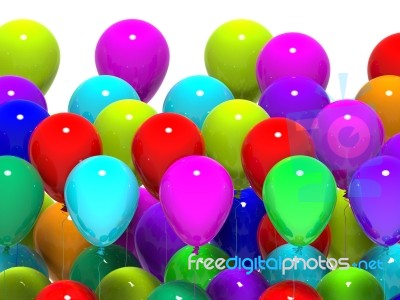 Colourful Balloons Show Party Celebration Or Carnival Stock Image