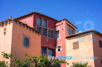 Colourful Building In Porto Cervo Stock Photo