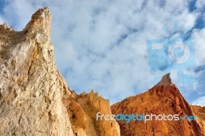 Colourful Cliffs At Alum Bay Isle Of Wight Stock Photo