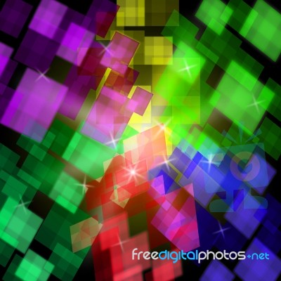 Colourful Cubes Background Means Geometrical Wallpaper Or Art Stock Image