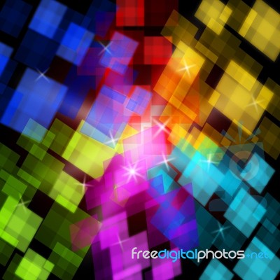 Colourful Cubes Background Shows Digital Art Or Design Stock Image