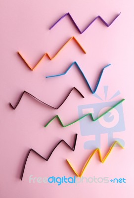 Colourful Graph Stock Photo