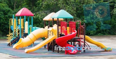 Colourful Playground Equipment Stock Photo