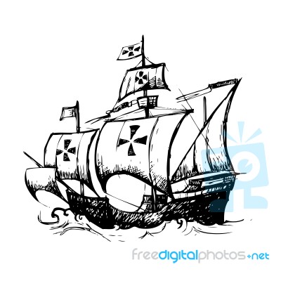 Columbus Ship Stock Image