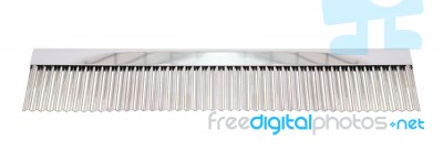 Comb Stainless Ridged Cutter For Bakery On White Background Stock Photo