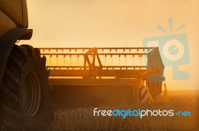 Combine Harvester Stock Photo