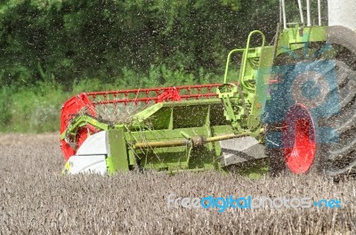 Combine Harvester Stock Photo