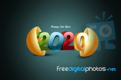 Coming Happy New Year 2020 Concept Stock Image