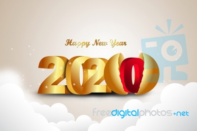 Coming Happy New Year 2020 Concept Stock Image