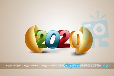 Coming Happy New Year 2020 Concept Stock Image