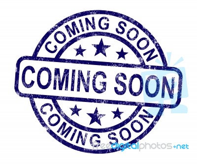 Coming Soon Stamp Stock Image