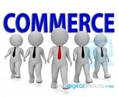 Commerce Businessmen Shows Trade Selling 3d Rendering Stock Image