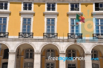 Commerce Square In Lisbon Stock Photo