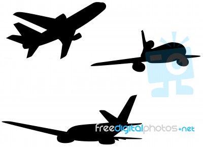 Commercial Jet Plane Airline Retro Stock Image