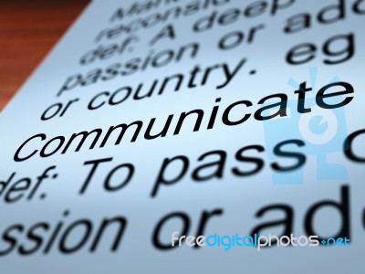 Communicate Word Stock Photo