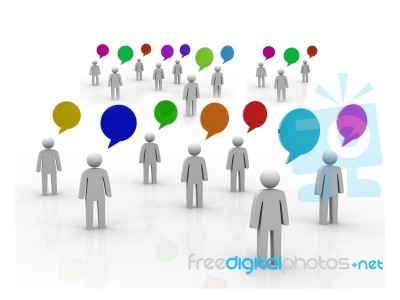 Communication And Speech Bubbles Stock Image