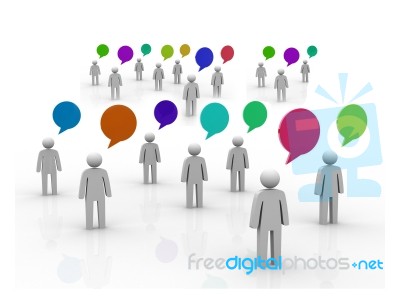 Communication And Speech Bubbles Stock Image