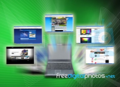 Communication From Internet Stock Photo