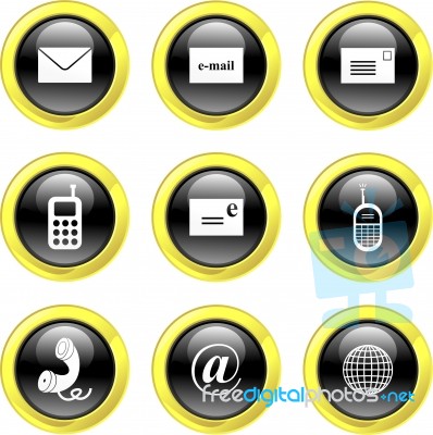 Communication Icon Set Stock Image