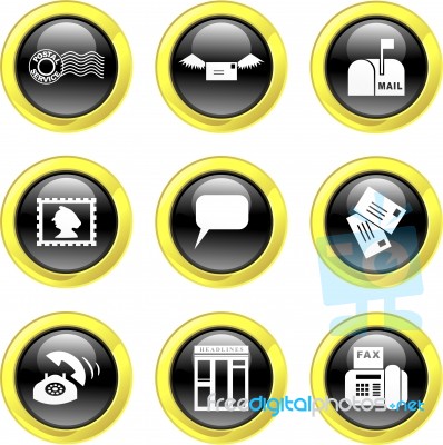 Communication Icon Set Stock Image