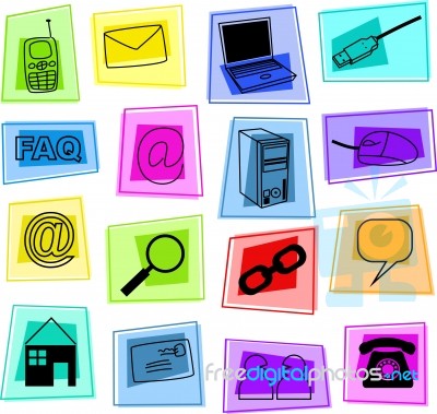 Communication Icons Stock Image