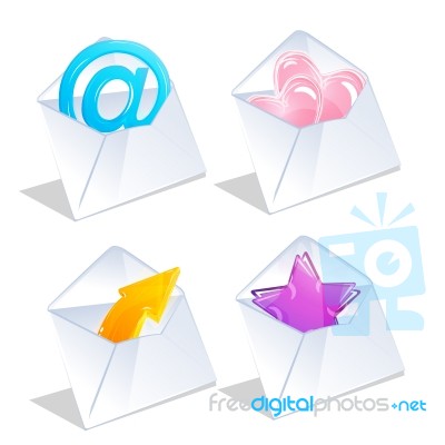 Communication Icons Stock Image