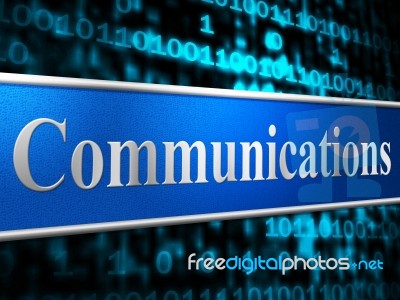 Communication Network Shows Global Communications And Communicating Stock Image