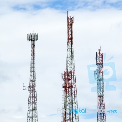 Communication Tower Stock Photo