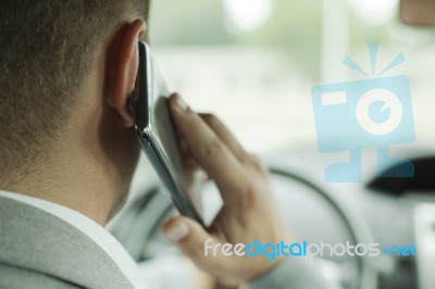 Communication While Driving Stock Photo