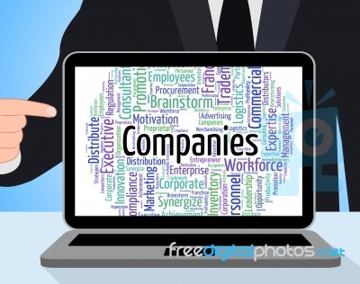 Companies Word Represents Trade Company And Text Stock Image