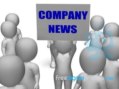 Company News Board Character Means Corporate Assets And Finances… Stock Image