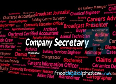 Company Secretary Represents Personal Assistant And Administrato… Stock Image