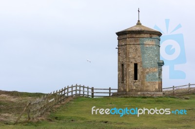 Compass Tower On The Cliff Top At Bude Stock Photo