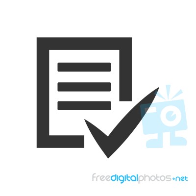 Completed Tasks Icon  Illustration On White Backgrou Stock Image