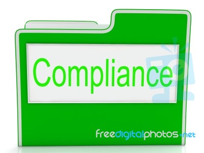 Compliance Files Shows Agree To And Comply Stock Image