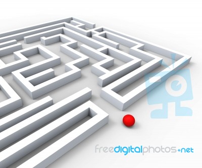 Complicated Maze Shows Complexity And Challenges Stock Image