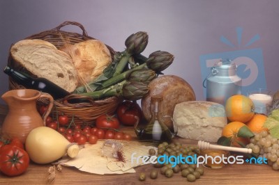 Composition Of Food Stock Photo