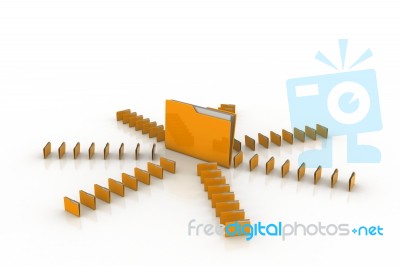 Computer File Folder Stock Image