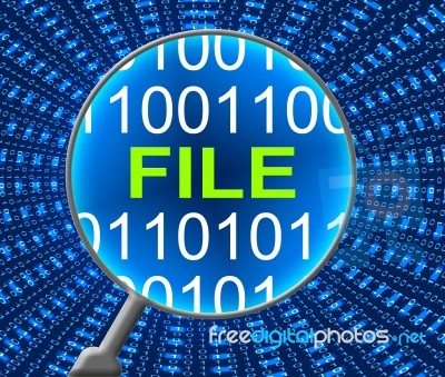 Computer File Shows Administration Document And Pc Stock Image